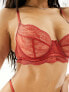 Фото #3 товара Hunkemoller Isabelle demi lace unpadded bra in rust