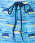 ფოტო #5 პროდუქტის Men's Scribble Fish Drawstring 7" Surf Shorts