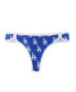 ფოტო #3 პროდუქტის Women's Royal Los Angeles Dodgers 2-Pack Allover Print Knit Thong Set