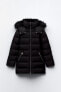 Semi-long puffer down jacket with hood