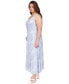 Фото #3 товара Plus Size Printed Sleeveless Maxi Dress