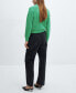 ფოტო #5 პროდუქტის Women's Round-Neck Openwork Sweater