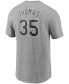 Фото #2 товара Men's Frank Thomas Gray Chicago White Sox Cooperstown Collection Name and Number T-shirt