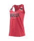 Фото #3 товара Women's Heather Red Chicago Bulls Scoop-Neck Racerback Tank Top