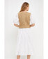 ფოტო #3 პროდუქტის Women's Mixed Media Cable Knit Down Midi Dress