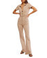 ფოტო #1 პროდუქტის Women's Cotton Jayde Flare-Leg Jumpsuit