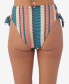 Фото #2 товара Juniors' Kendari Striped Encinitas Side-Tie Bikini Bottoms