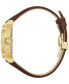 ფოტო #2 პროდუქტის Men's Precisionist Icon Brown Leather Strap Watch 40mm