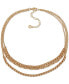Gold-Tone Chain Link Layered Collar Necklace, 16" + 3" extender