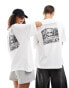 Timberland oversized mountain print t-shirt in white- Exclusive to Asos