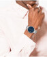 Фото #4 товара Часы и аксессуары Lacoste мужские наручные Crocorigin Кварцевые Серебристый нержавеющая сталь Браслетный часы 40 мм