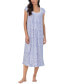 Women's Printed Cap-Sleeve Midi Nightgown