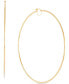 ფოტო #3 პროდუქტის Polished Bridge Extra-Large Hoop Earrings in 10k Gold (100mm)