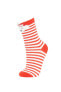 Фото #3 товара Kadın Yılbaşı Temalı 3D 2'li Pamuklu Uzun Çorap