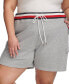 ფოტო #3 პროდუქტის Plus Size Global Waistband Pull-On Shorts