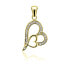 Фото #1 товара Charming gilded heart pendant with zircons PT10Y