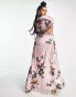 Фото #4 товара Hope & Ivy Plus kimono sleeve satin maxi dress in mauve