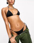 Фото #1 товара Weekday Cala triangle bikini top in black