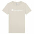 Women’s Short Sleeve T-Shirt Champion Big Script Logo White