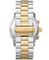 ფოტო #3 პროდუქტის Unisex Runway Chronograph Two-Tone Stainless Steel Bracelet Watch, 45mm