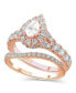 ფოტო #1 პროდუქტის Diamond Pear-Cut Halo Bridal Set (2. ct. t.w.) in 14K White, Yellow or Rose Gold