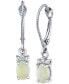 ფოტო #1 პროდუქტის Opal (5/8 ct.tw) & Diamond Accent Leverback Drop Earrings in 14k White Gold