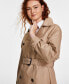 Фото #4 товара Women's Cotton Soft Gabardine Raglan-Sleeve Trench Jacket