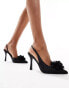 Фото #1 товара Glamorous slingback heeled shoes with flower in black