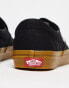 Vans classic slip on gum sole trainers in black