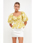 ფოტო #2 პროდუქტის Women's Floral Peplum Top