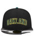 Фото #2 товара Men's Black Oakland Athletics Metallic Camo 59FIFTY Fitted Hat