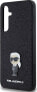 Фото #6 товара Karl Lagerfeld Etui Karl Lagerfeld KLHCSA35GKNPSK Samsung Galaxy A35 hardcase Fixed Glitter Ikonik Logo Metal Pin czarny/black