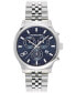 ფოტო #1 პროდუქტის Salvatore Men's Swiss Chronograph Stainless Steel Bracelet Watch 42mm