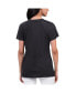 Фото #2 товара Women's Black Distressed NASCAR Key Move V-Neck T-shirt