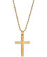 Engraved Cross 20" Pendant Necklace in 14k Gold