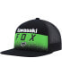 Фото #1 товара Бейсболка Fox большая для мальчиков черного цвета Kawasaki Snapback Hat