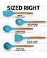 Фото #3 товара 5 Piece Silicone Utensils Set with Authentic Acacia Wood Handles