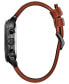 ფოტო #2 პროდუქტის Drive From Citizen Eco-Drive Men's LTR Brown Leather Strap Watch 45mm