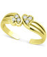 Cubic Zirconia Double Heart Toe Ring, Created for Macy's