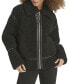 ფოტო #6 პროდუქტის Women's Faux-Leather-Trim Teddy Moto Coat