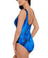 Фото #3 товара Women's Shirred Zip-Front One-Piece Swimsuit