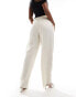 Фото #2 товара River Island poplin wide leg trouser in cream stripe