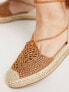 Фото #7 товара Urban Revivo espadrille tie up sandal in beige