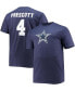 Фото #1 товара Men's Big and Tall Dak Prescott Navy Dallas Cowboys Player Name Number T-shirt