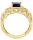 EFFY® Sapphire (1-1/2 ct. t.w.) & Diamond (3/8 ct. t.w.) Openwork Filigree Statement Ring in 14k Gold