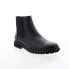 Фото #2 товара Zanzara Riviere ZZB1152 Mens Black Leather Slip On Chelsea Boots 8.5