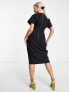 Фото #4 товара Closet London Maternity kimono wrap midi dress in black