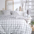 Фото #1 товара Пододеяльник TODAY Sunshine 14.29 220 x 240 см, двуспальная кровать, 100 % хлопок, белый/серый