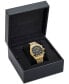 ფოტო #4 პროდუქტის Men's Swiss Chronograph Gold Ion Plated Stainless Steel Bracelet Watch 44mm