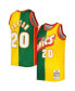 Men's Gary Payton Green, Gold Seattle SuperSonics Hardwood Classics 1995-96 Split Swingman Jersey